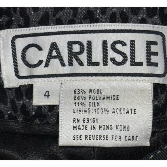 Carlisle Womens Pants Size 4 Animal Print Straight Leg Flocked Wool Blend UNIQUE - Picture 11 of 11